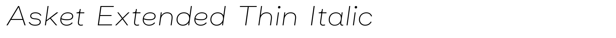 Asket Extended Thin Italic image